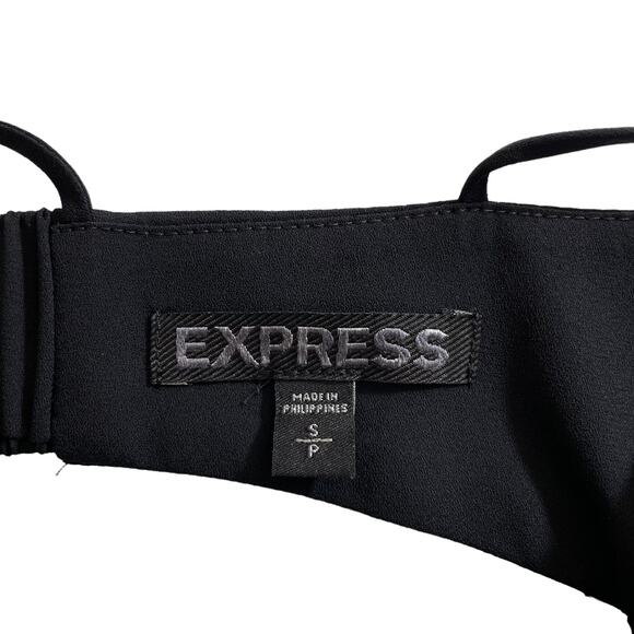 Express Womens Strappy VNeck Babydoll Cami Tank Top Black S Fairy Whimsigoth Y2K - Picture 8 of 10